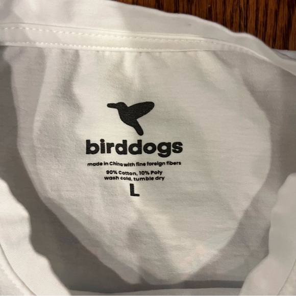 Birddogs Short Sleeve T Shirt Men’s Large White Blue Paisley Stretch Soft - Picture 5 of 8